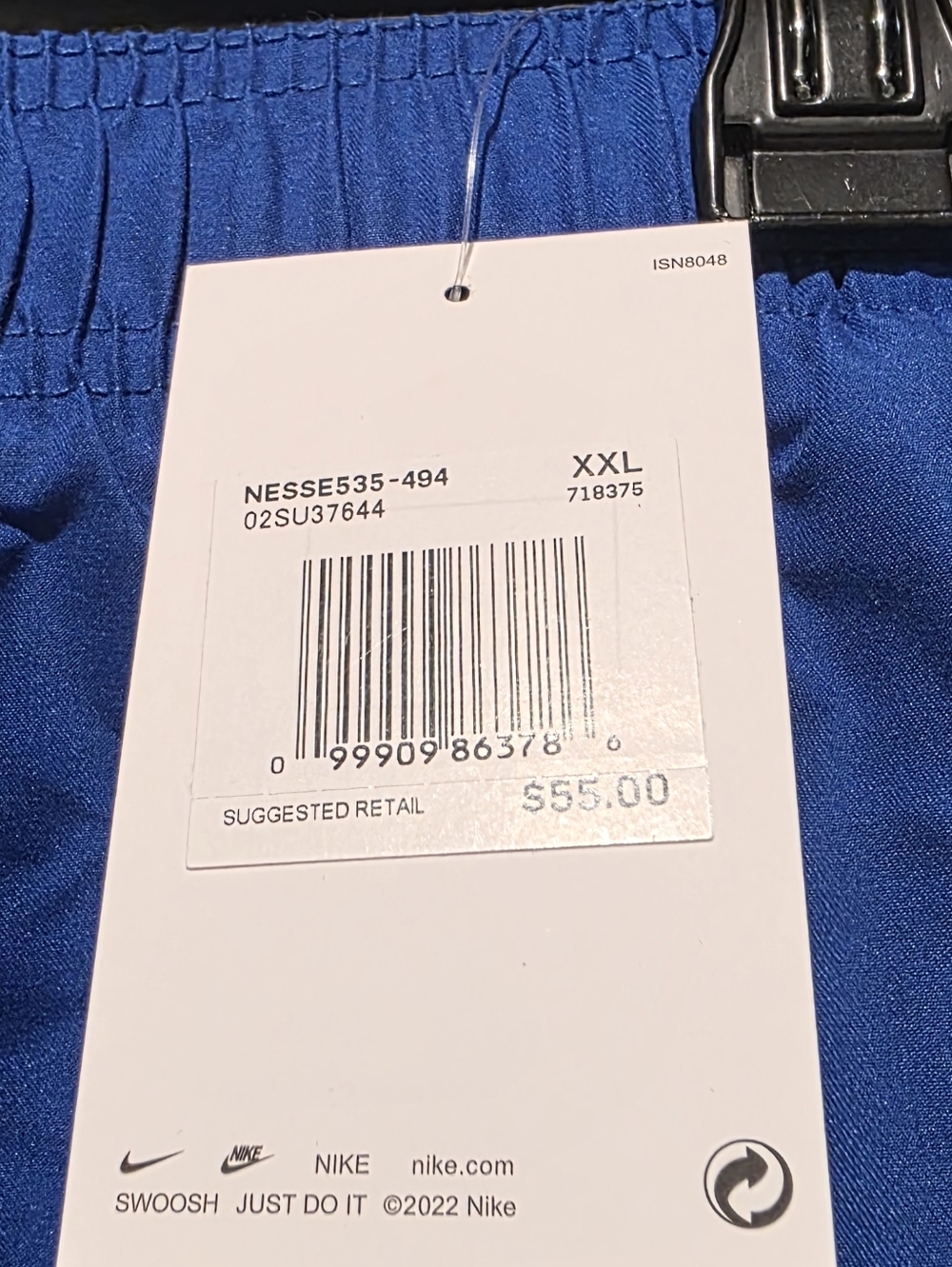 Men's Nike Swim Stack 7 inch Shorts in Game Royal - Picture 6 of 7